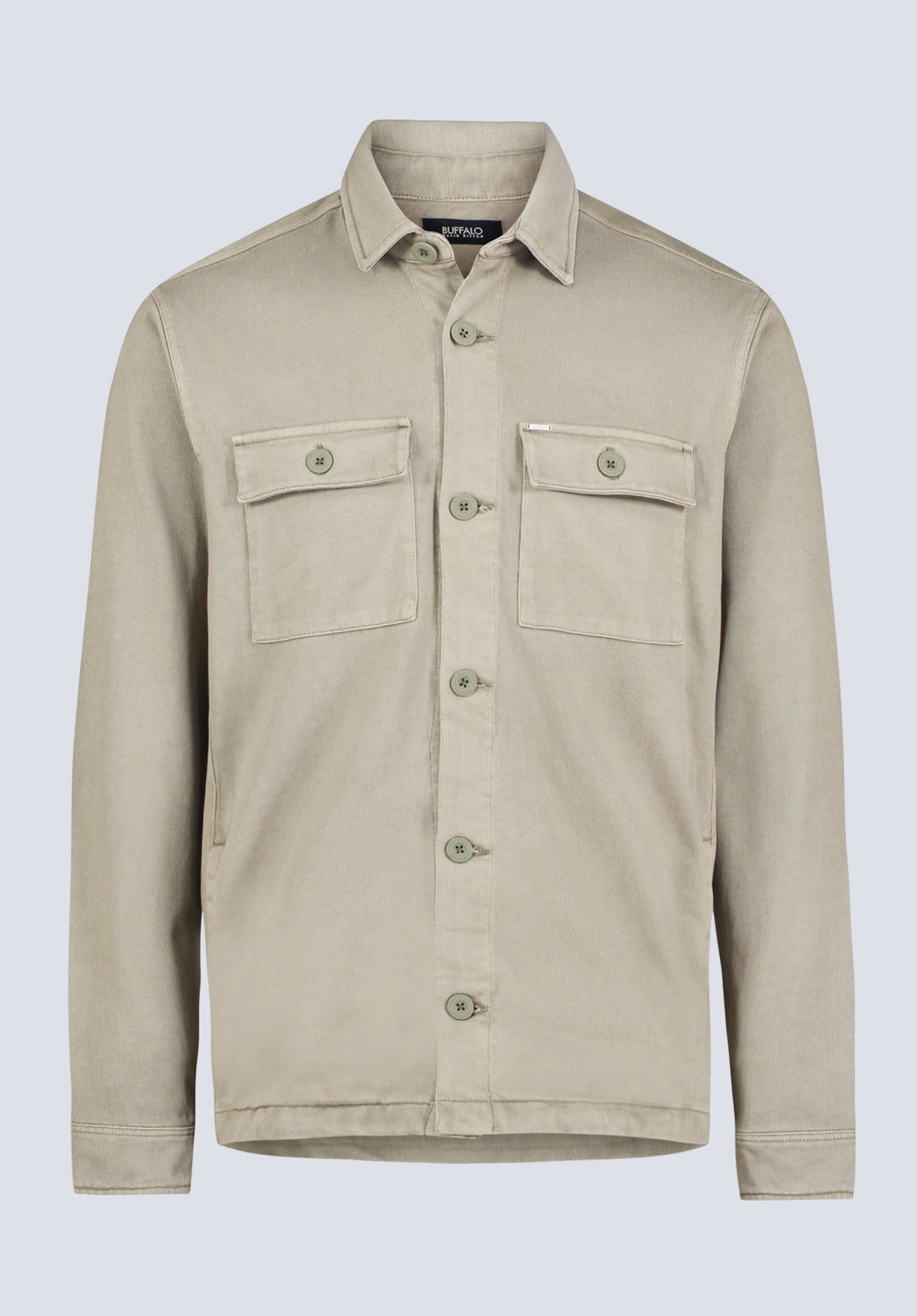 Perfect Layer Salto Men's Utility Button-Up Shirt Jacket, Army Green - BM24497