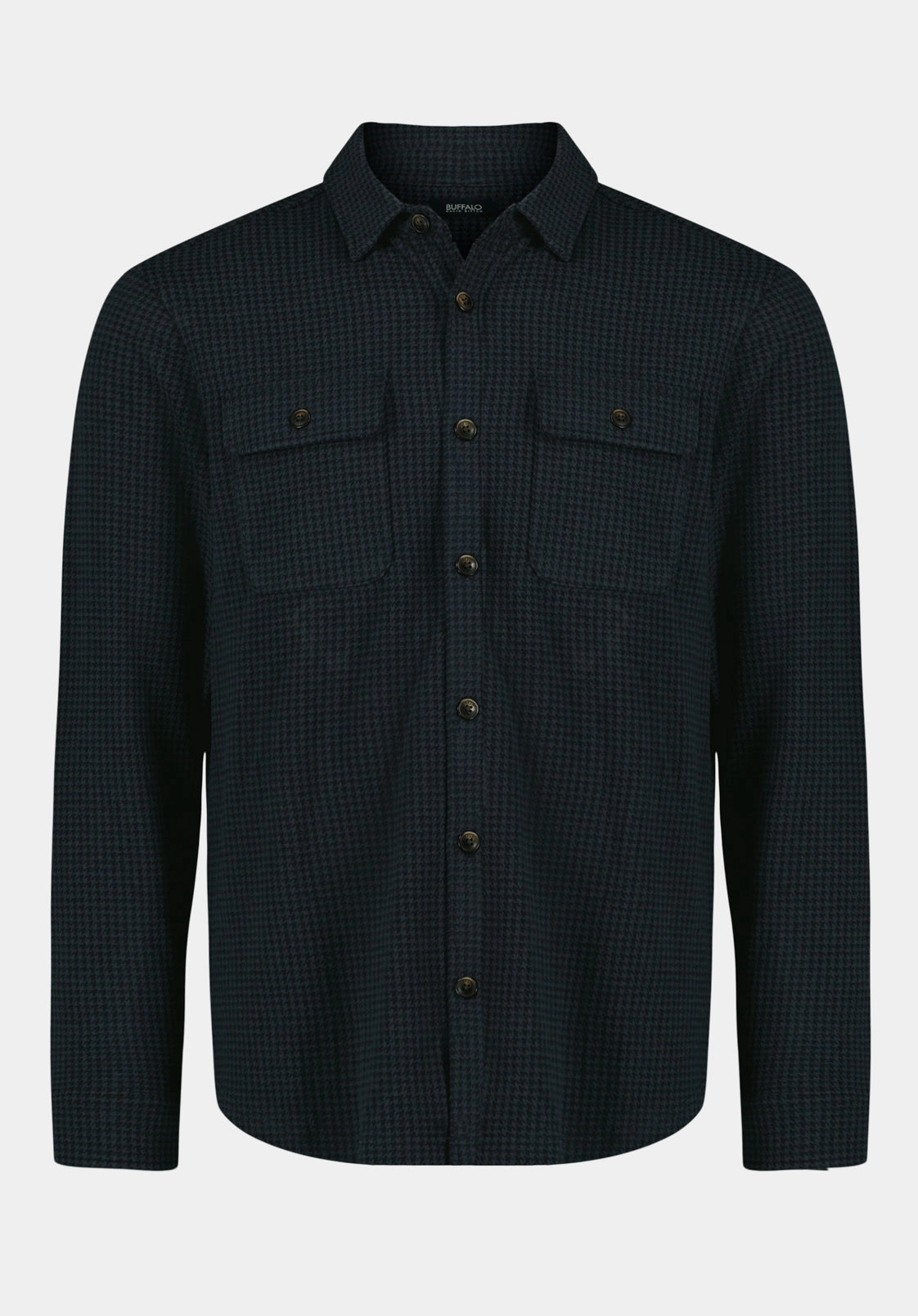 Samme Men's Long-Sleeve Plaid Blanket Shirt, Midnight Blue - BM24694 Sporty Comfort Two Tone Stitching