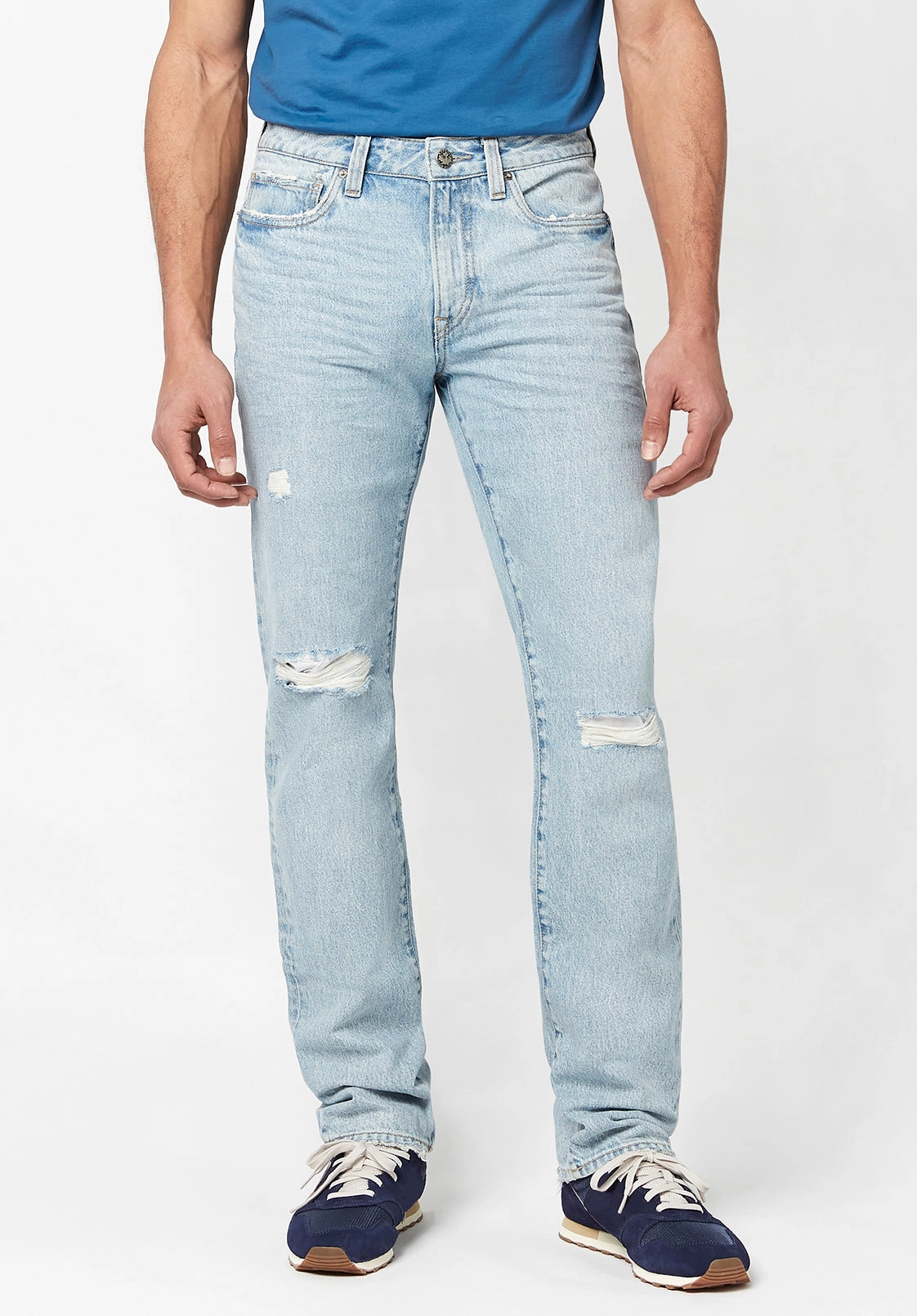 Subtle Look Daily Mix Sanded Relaxed Straight Driven Men's Jeans - BM22754