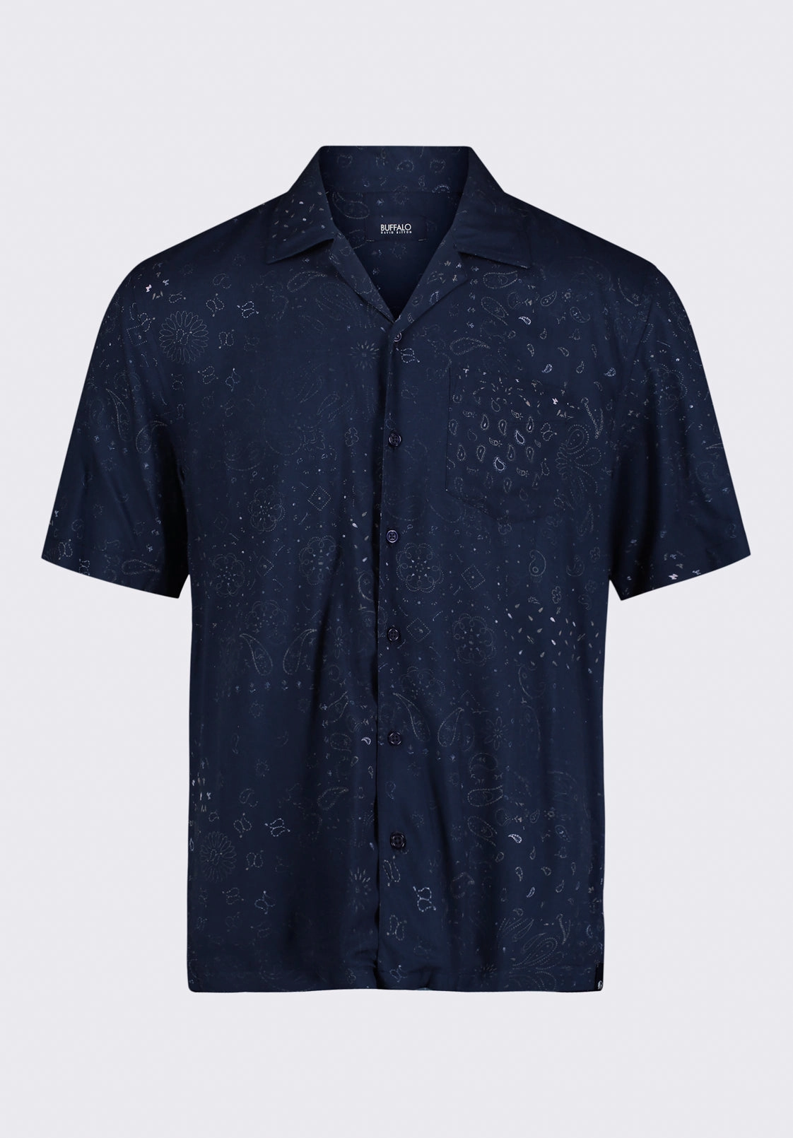 Light Option Sandro Men's Printed Short-Sleeve Camp Shirt, Whale - BM24554