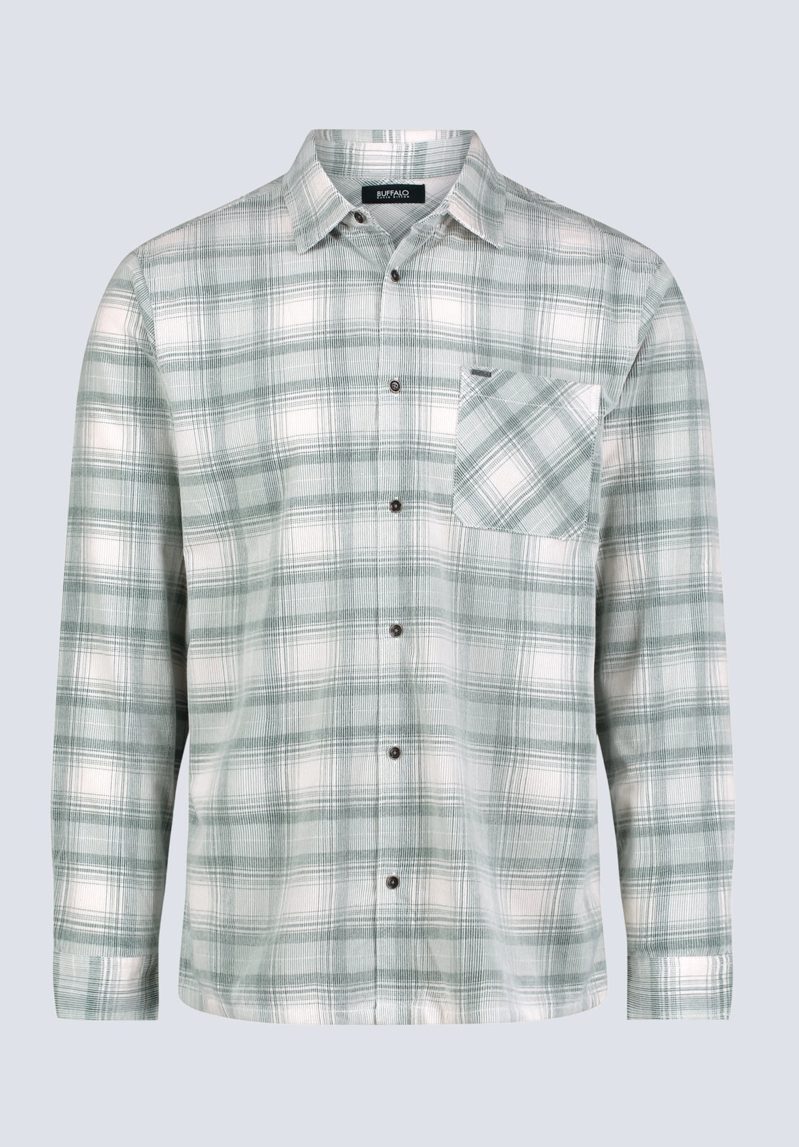 Satro Men's Plaid Shirt, Green - BM24498 Trendy Daywear Effortless Comfort