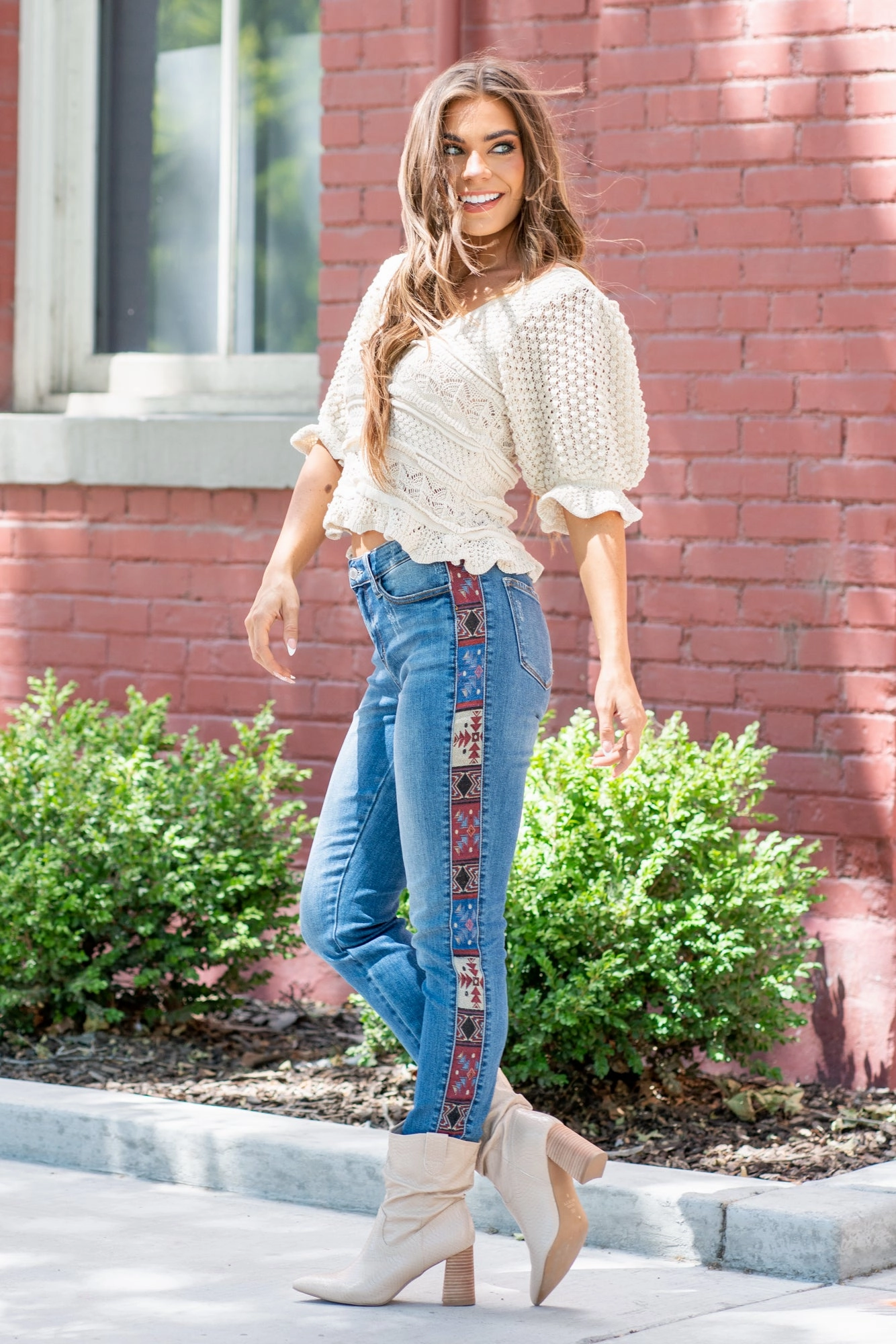 Always Ready Street Basics Western Print Mid Rise Relaxed Fit