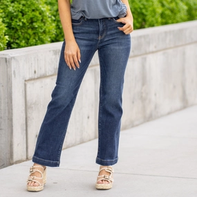 Sculpt & Stroll High Rise Crop Wide Leg Regular & Plus Sizes Zip Fly Closure