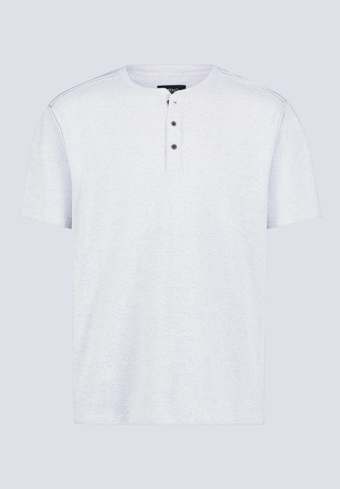 WrinkleResistant Soft Blended Fabric Kitfom Men's Short-Sleeve Henley Top, Heather Grey - BM24519