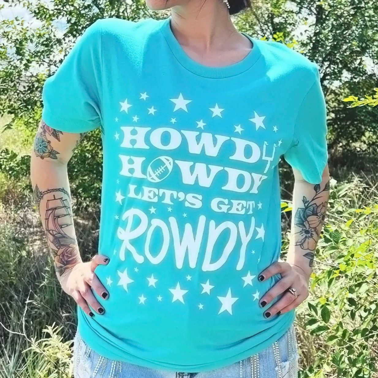 Howdy Howdy Let's Get Rowdy Tee* BiodegradableFabric