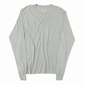 Sporty Sweatshirt Long Sleeve Crew Neck Cotton Tee - Frost #9051
