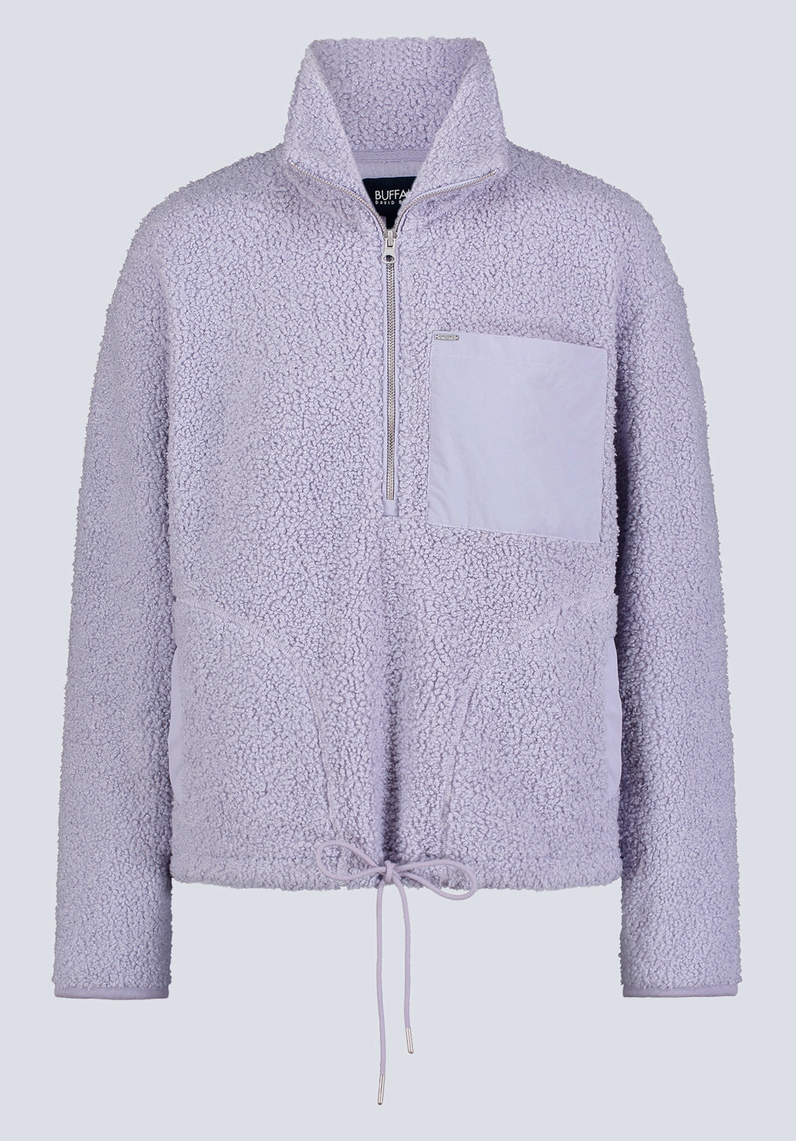 Neutral Street Style Sena Women's Sherpa Jacket with Chest Pocket, Thistle Purple - JK0036F