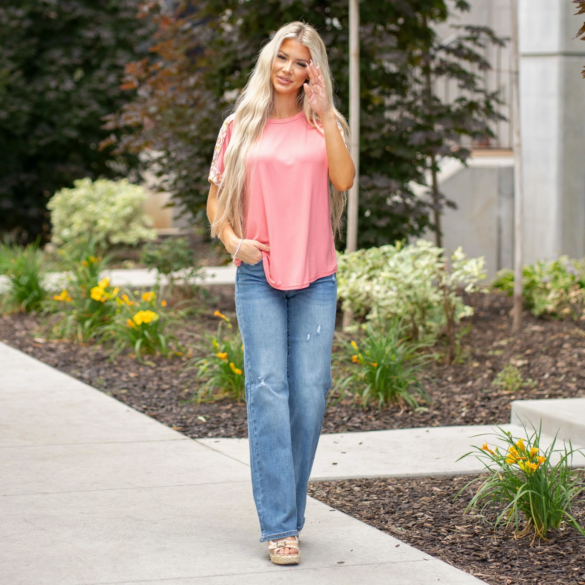 Cool and casual Rayon blend Setting Trends Top