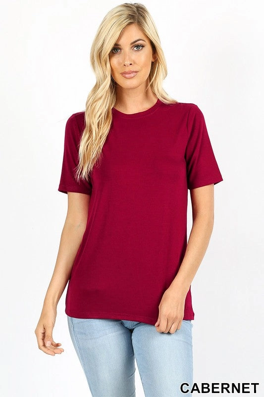 Short Sleeve Basic Tee Versatile Shirt