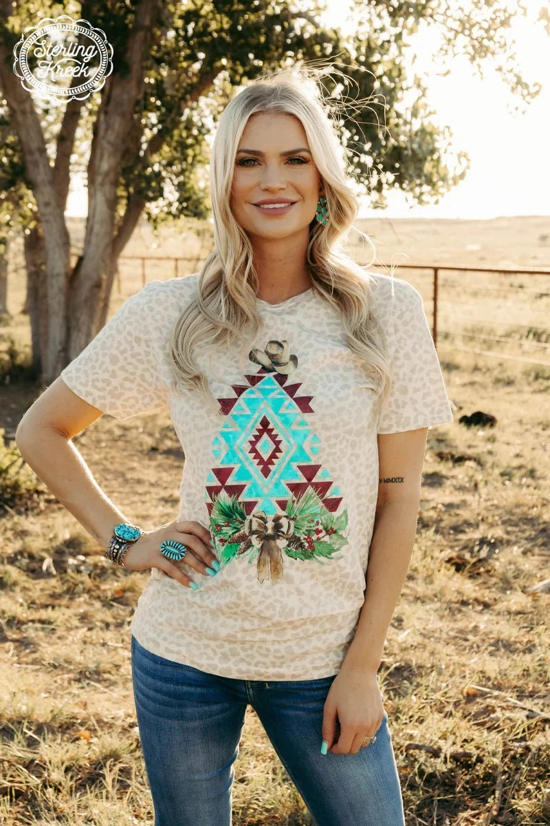 PLUS Cowboy Christmas Tee* High Stretch Fabric