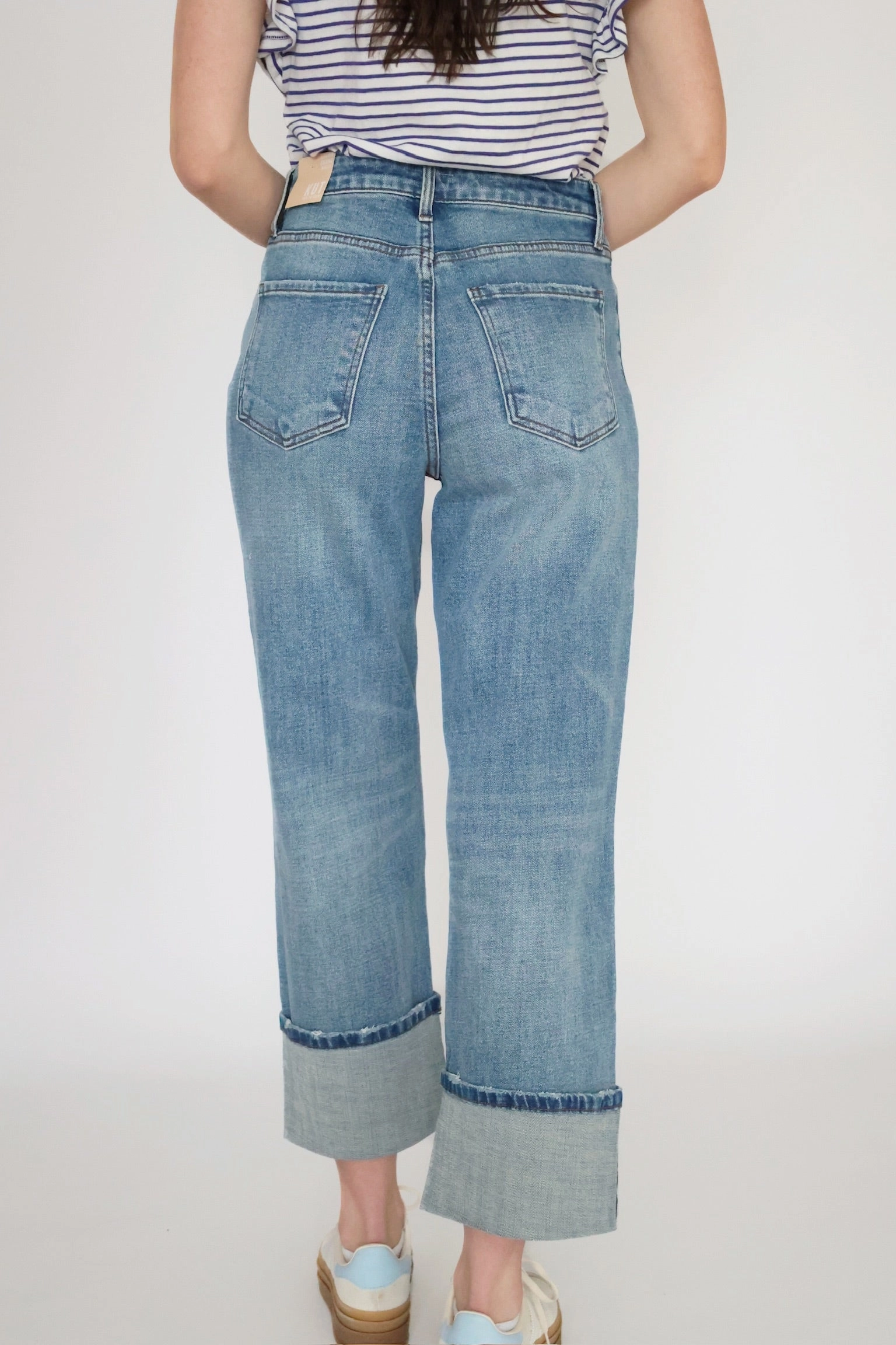 Basic Style Quick Drying Fabric Sienna High Rise Wide Leg Jean - Cuddle