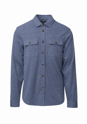 Trendy Fashion Luxurious Feel Sigge Men's Blanket Shirt in Blue - BM24307
