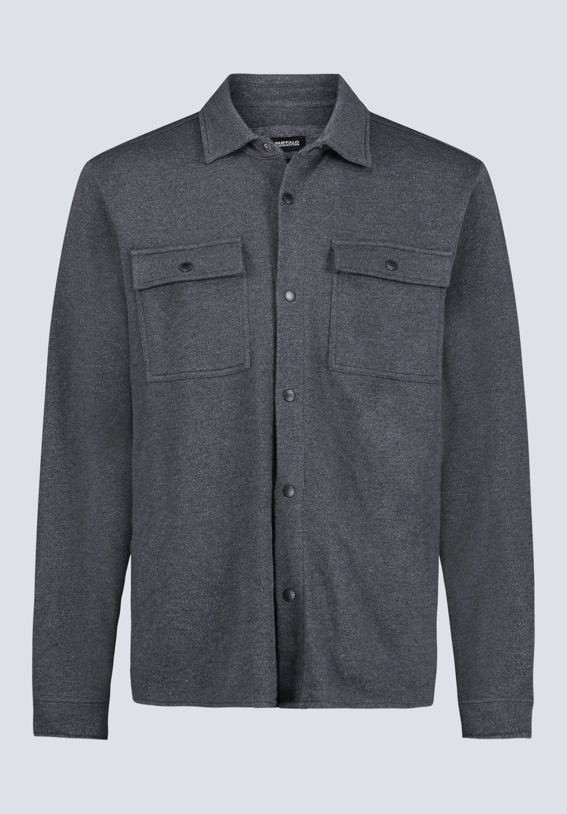 Flexible Shoulder Construction Quality Wear Sigge Men's Long-Sleeve Blanket Shirt with Chest Pockets, Charcoal - BM24460