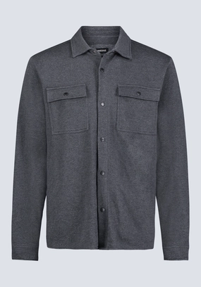 Flexible Shoulder Construction Quality Wear Sigge Men's Long-Sleeve Blanket Shirt with Chest Pockets, Charcoal - BM24460