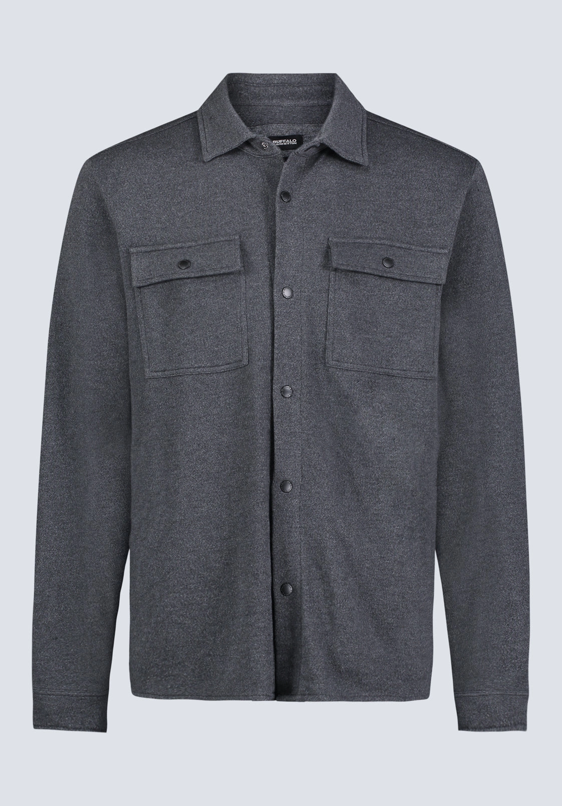 Sigge Men's Long-Sleeve Blanket Shirt with Chest Pockets, Charcoal - BM24460 color block Compact Packing