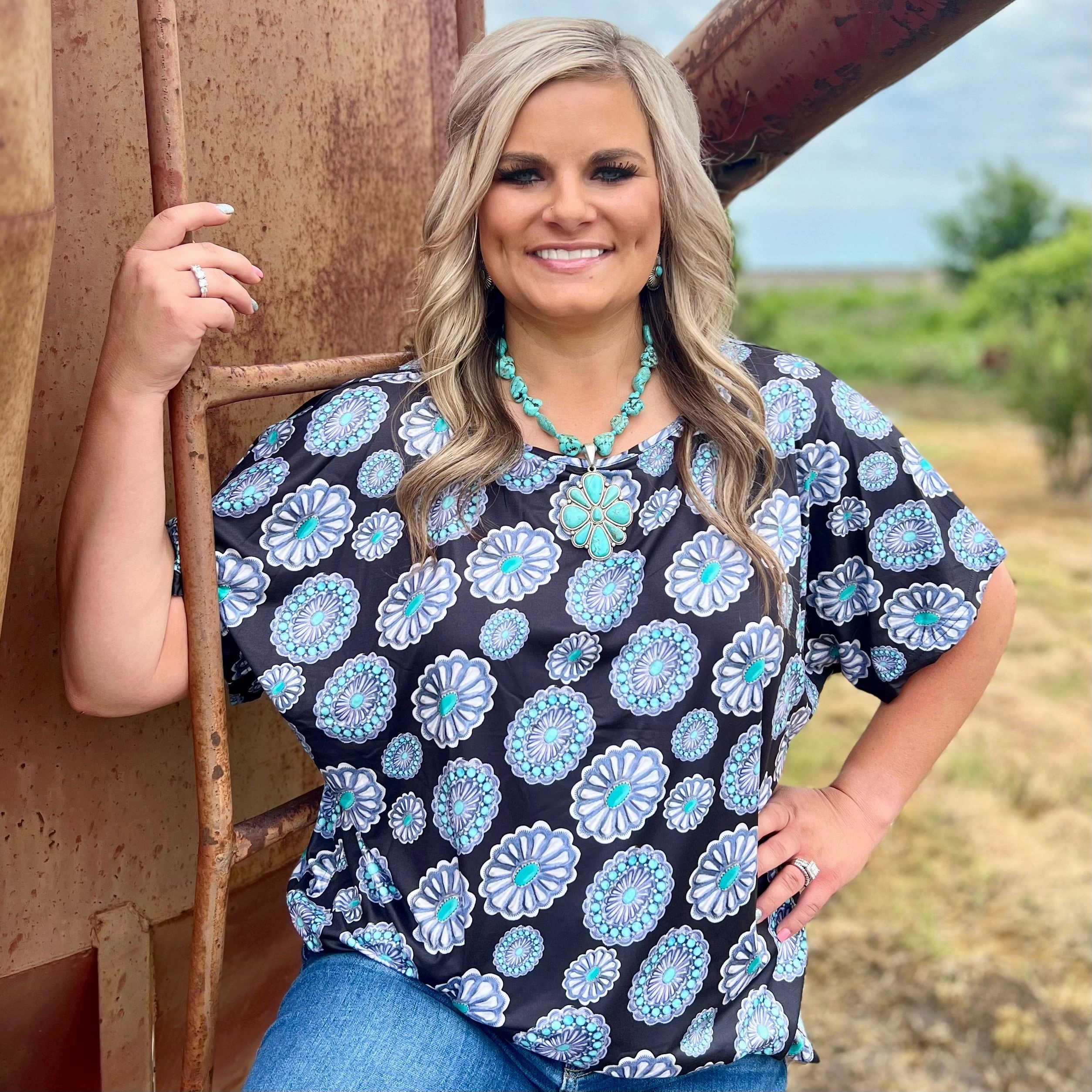 Silver City Concho Top* Comfort Cushion Neckline
