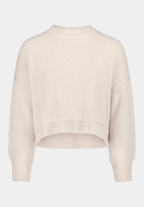 Seema Women's Dropped Sleeve Loose-Fit Cropped Sweater, Oatmeal - SW0142 Slim Fit Design Stretch Waist