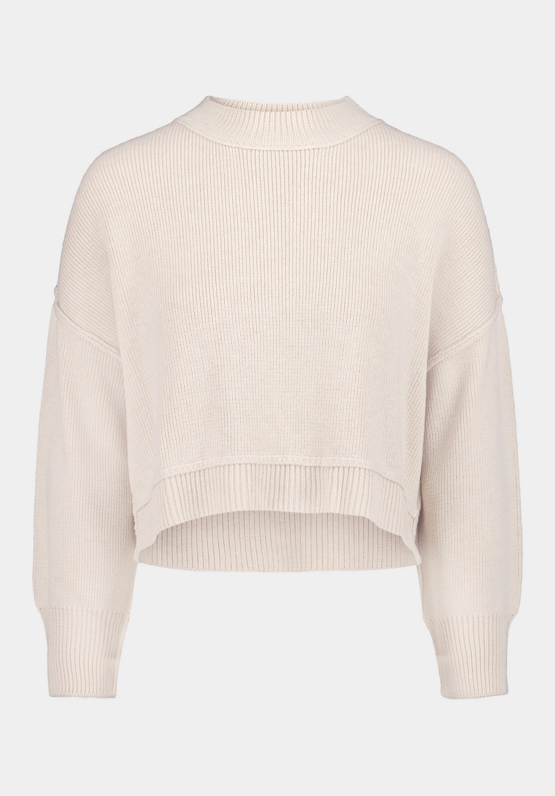 Layered Fashion Seema Women's Dropped Sleeve Loose-Fit Cropped Sweater, Oatmeal - SW0142