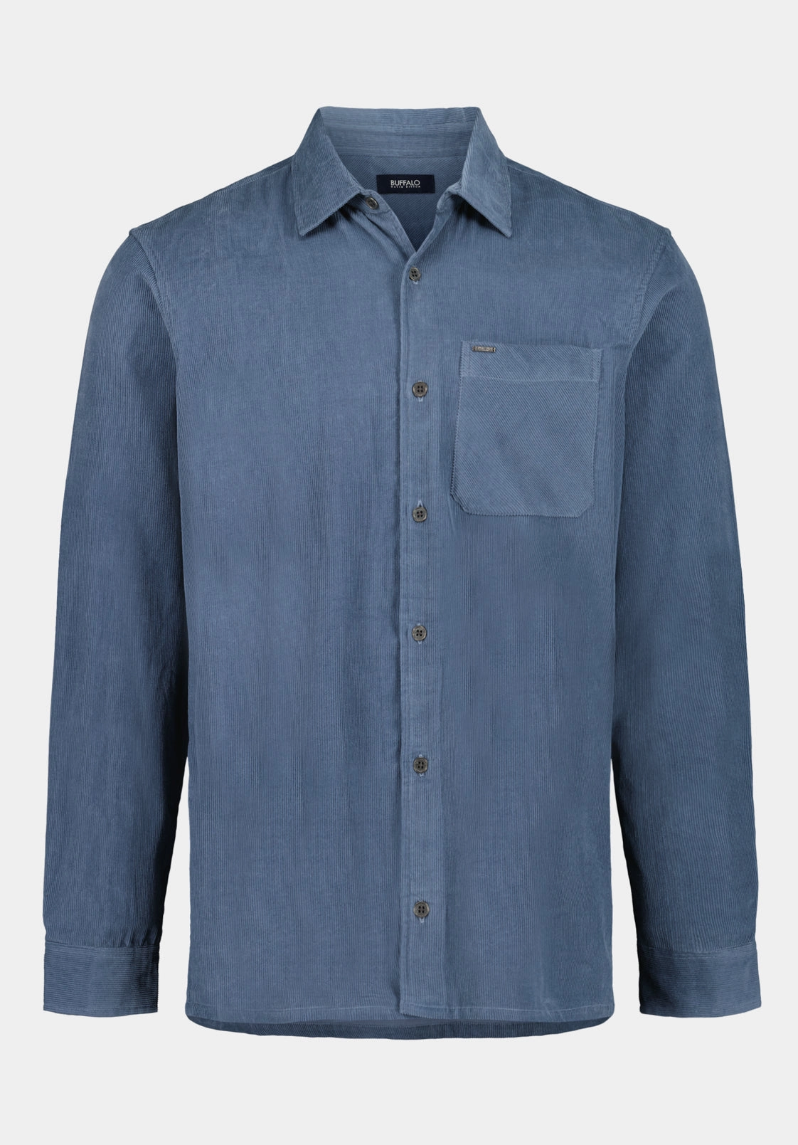 Interview Ready Water Repellent Finish Sinclair Men??s Long-Sleeve Corduroy Shirt with Chest Pocket, Mirage - BM24772