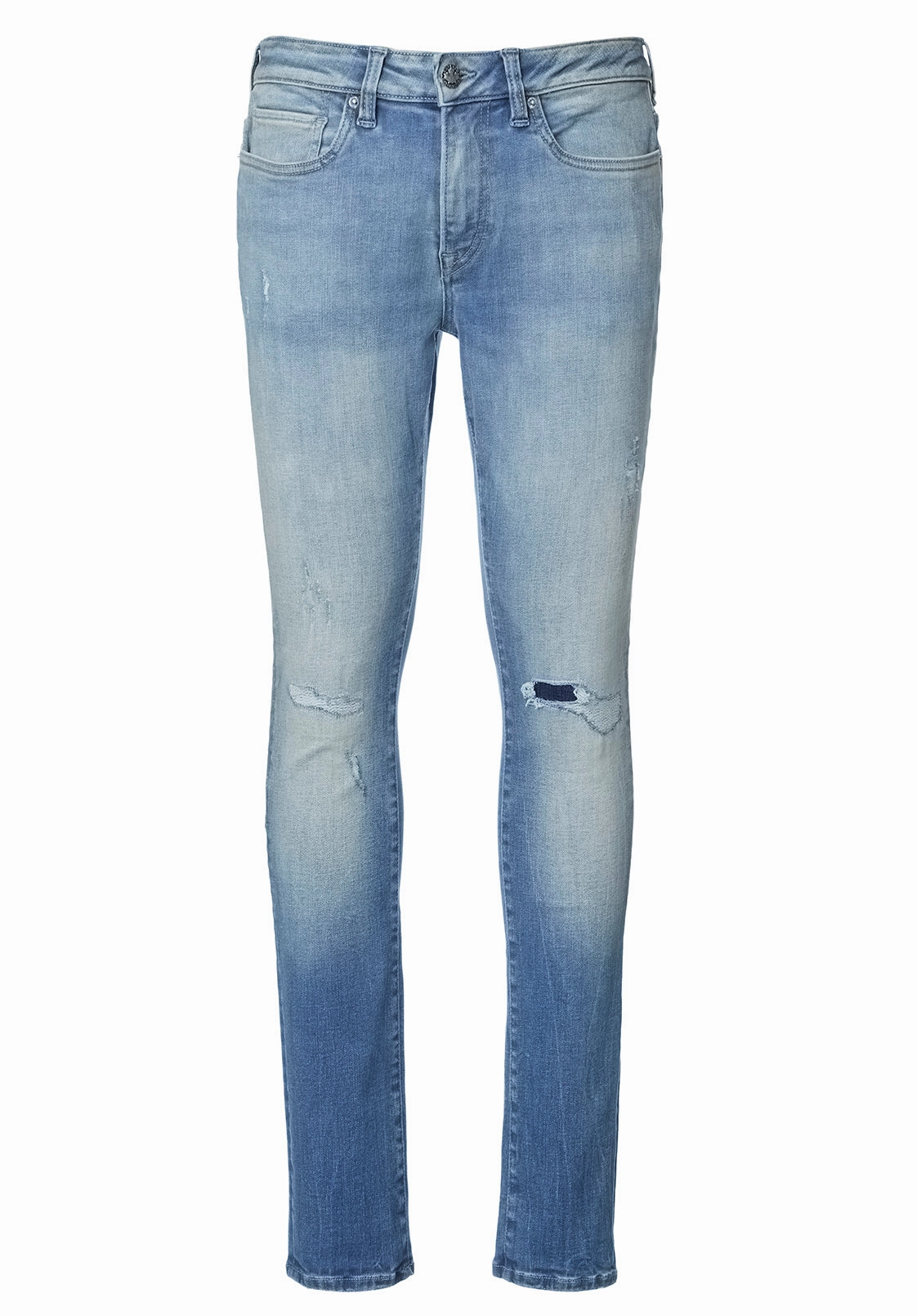 Skinny Max Men's Jeans in Contrasted and Veined Indigo - BM22860 Timeless Match