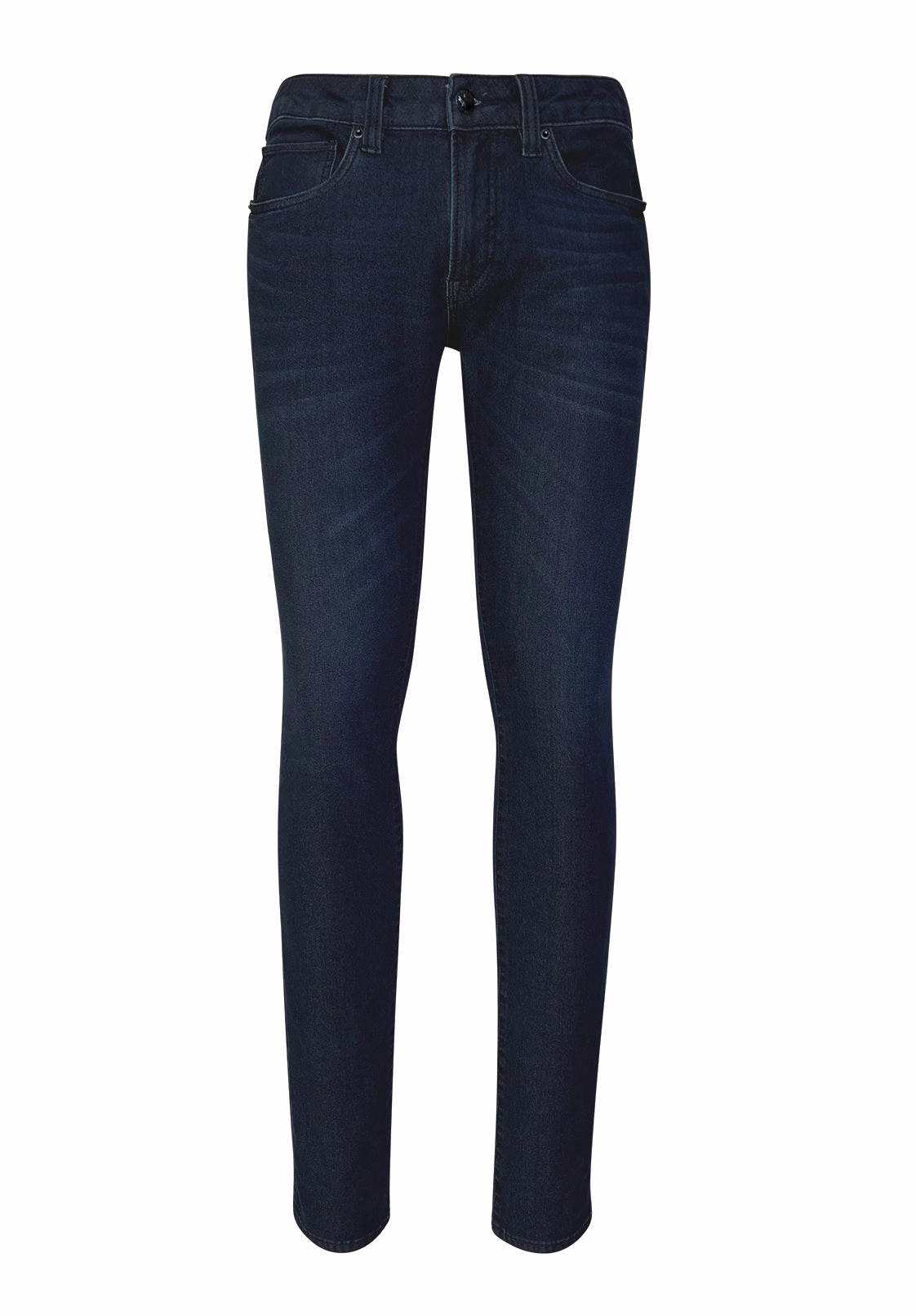 Skinny Max Men's Jeans in Sanded and Faded Dark Blue - BM22589 Street Fashion Parent Style