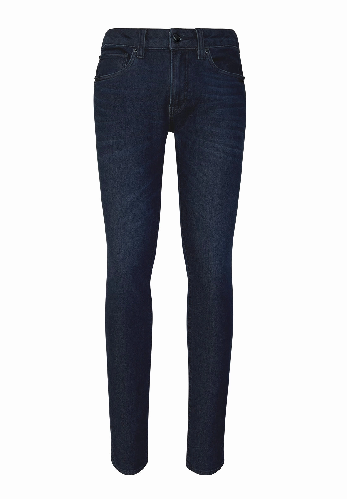 Trendy Evening Stroll Universal Basic Skinny Max Men's Jeans in Sanded and Faded Dark Blue - BM22589