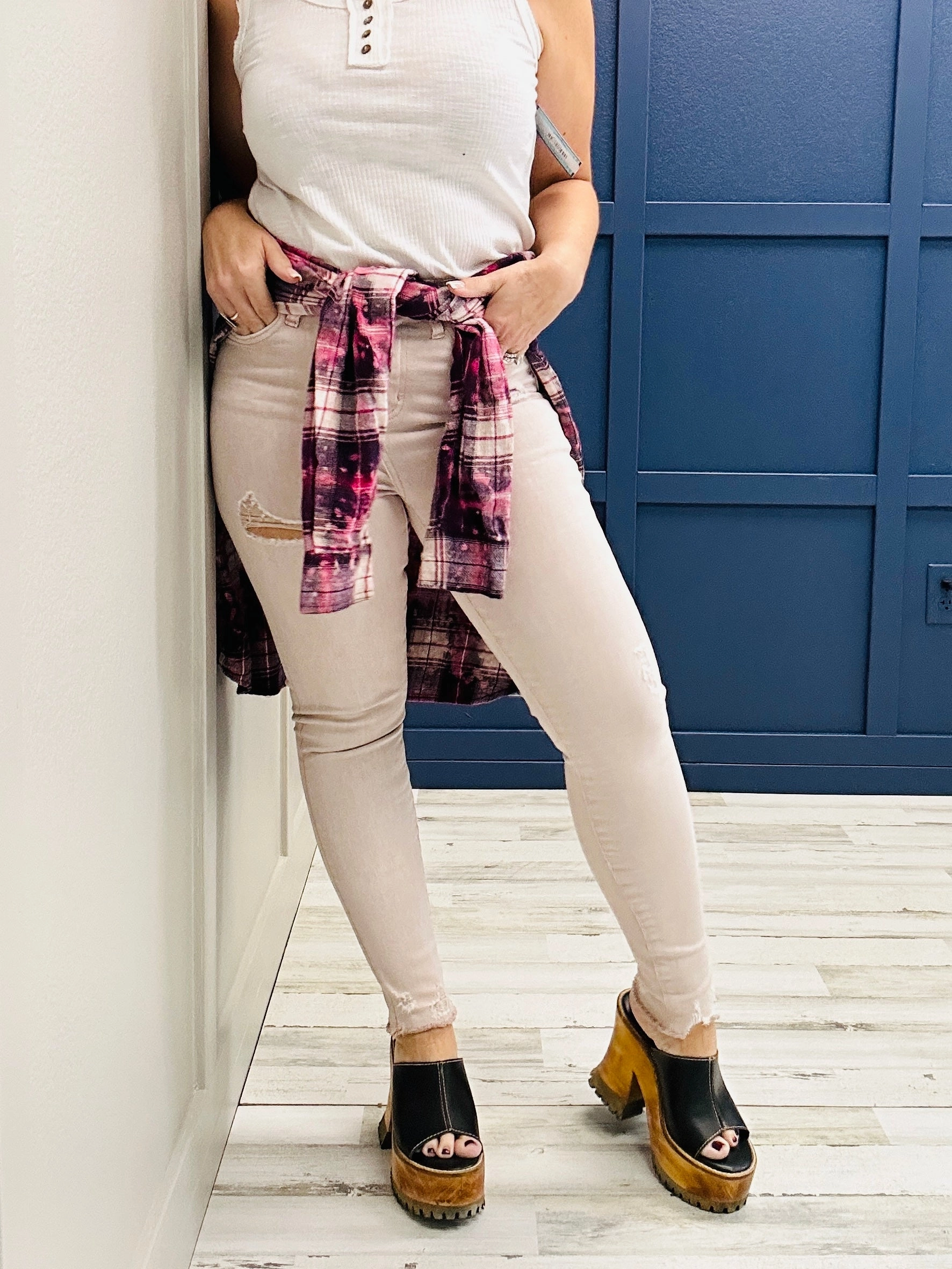 Fashion Lover Outdoor Enthusiast Vervet by Flying Monkey High Rise Cropped Skinny Jeans