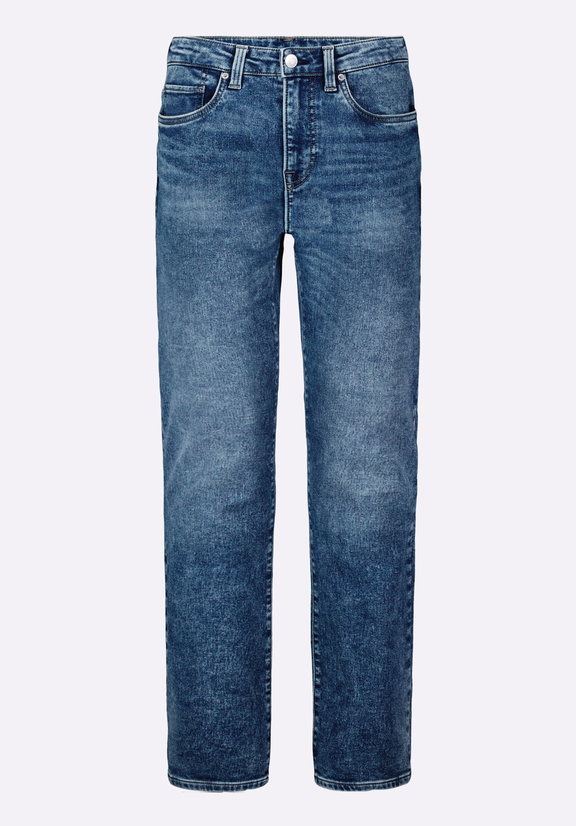 Evening Stroll Urban Explorer Universal Basic Slim Ash Men's Freedom Flex Jeans, Sanded Vintage Indigo - BM26063