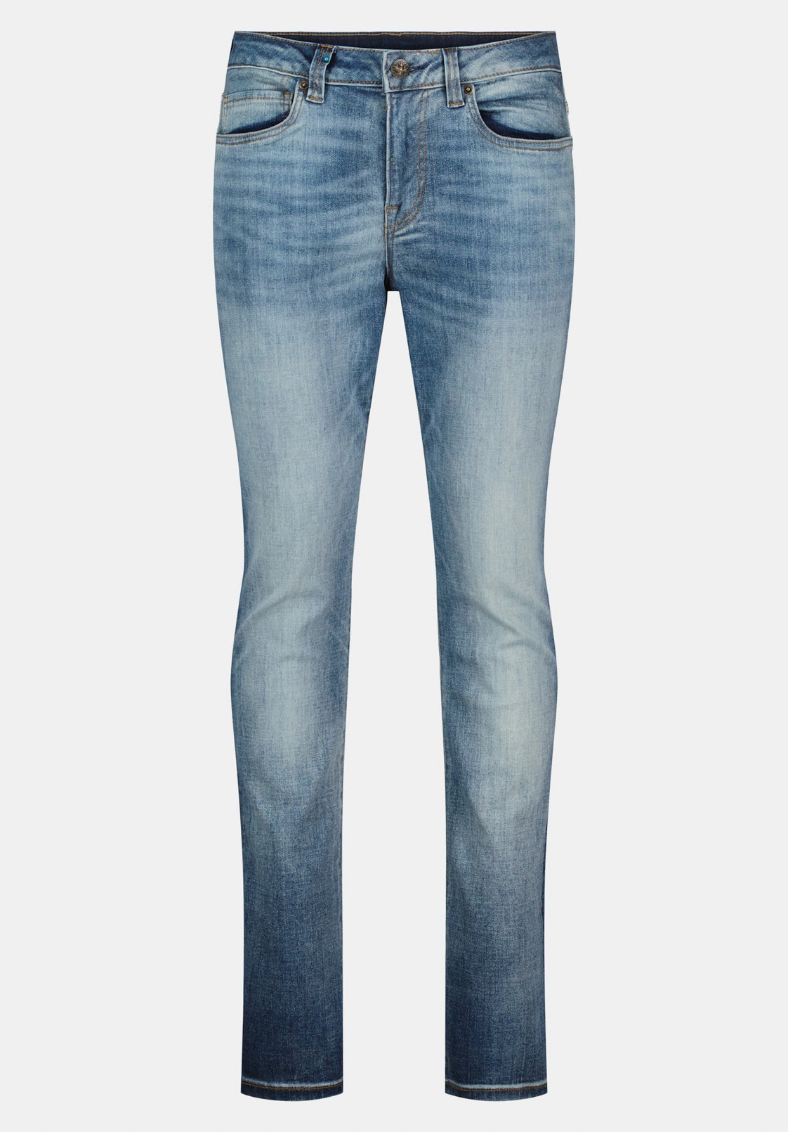 Polished Look Anytime Fit Slim Ash Men's Jeans in Authentic and Sanded Blue - BM22604