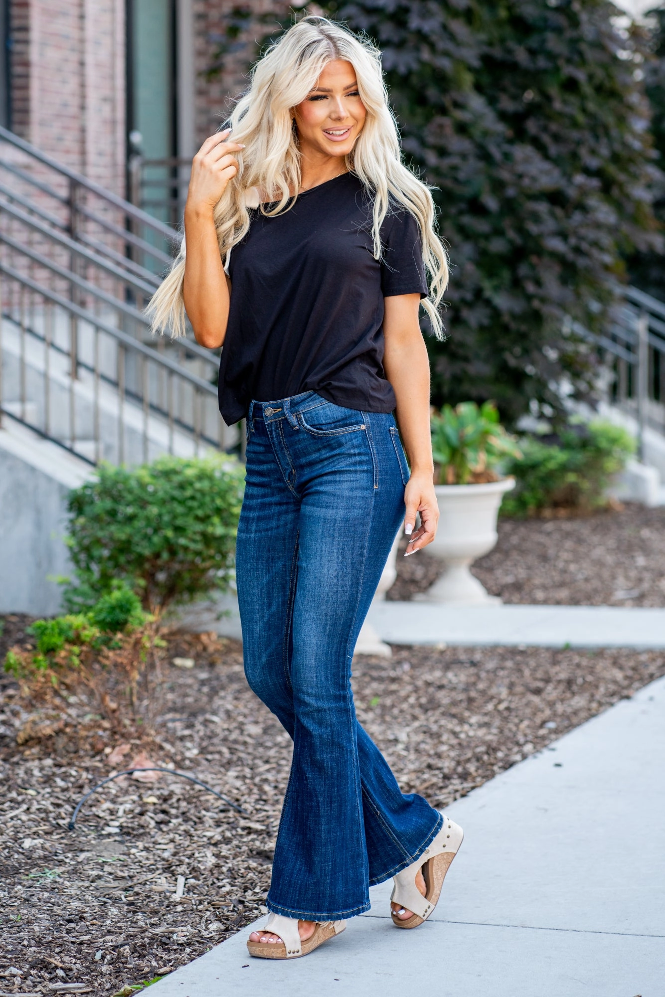 Luxury Minimalist Sidney Mid Rise Flare Regular & Plus Sizes