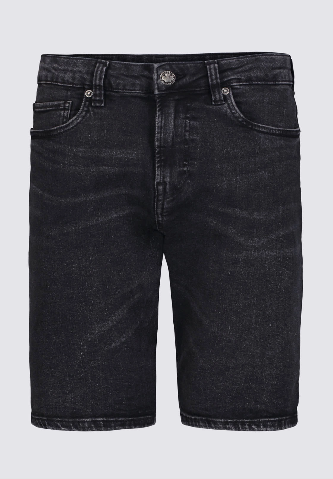 Retro Style khaki shorts Slim Parker Men's Denim Shorts, Black Sanded - BM22951