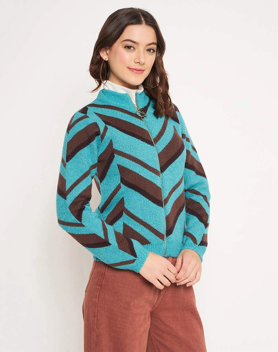 Madame Peacock High Neck Sweater Sport Flex Simple Comfort