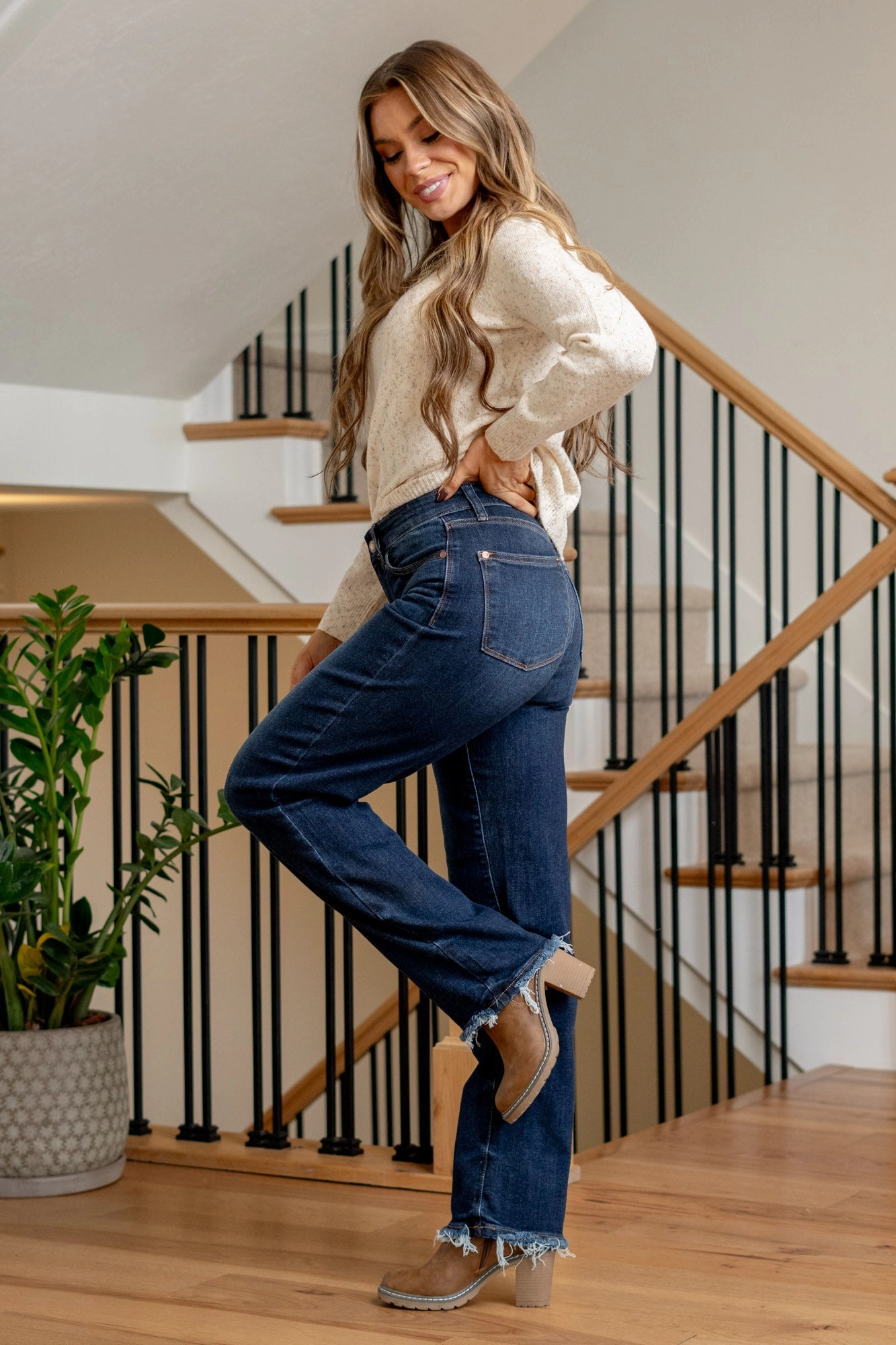 Midnight Horizon Mid Rise Straight Leg Regular & Plus Sizes Lifestyle Ready Minimalist Style Chill Outfit