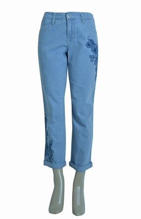 Polished Look Active Wear Firefly Women's Curvy Mid Rise Boyfriend Ankle Jeans Missy Plus