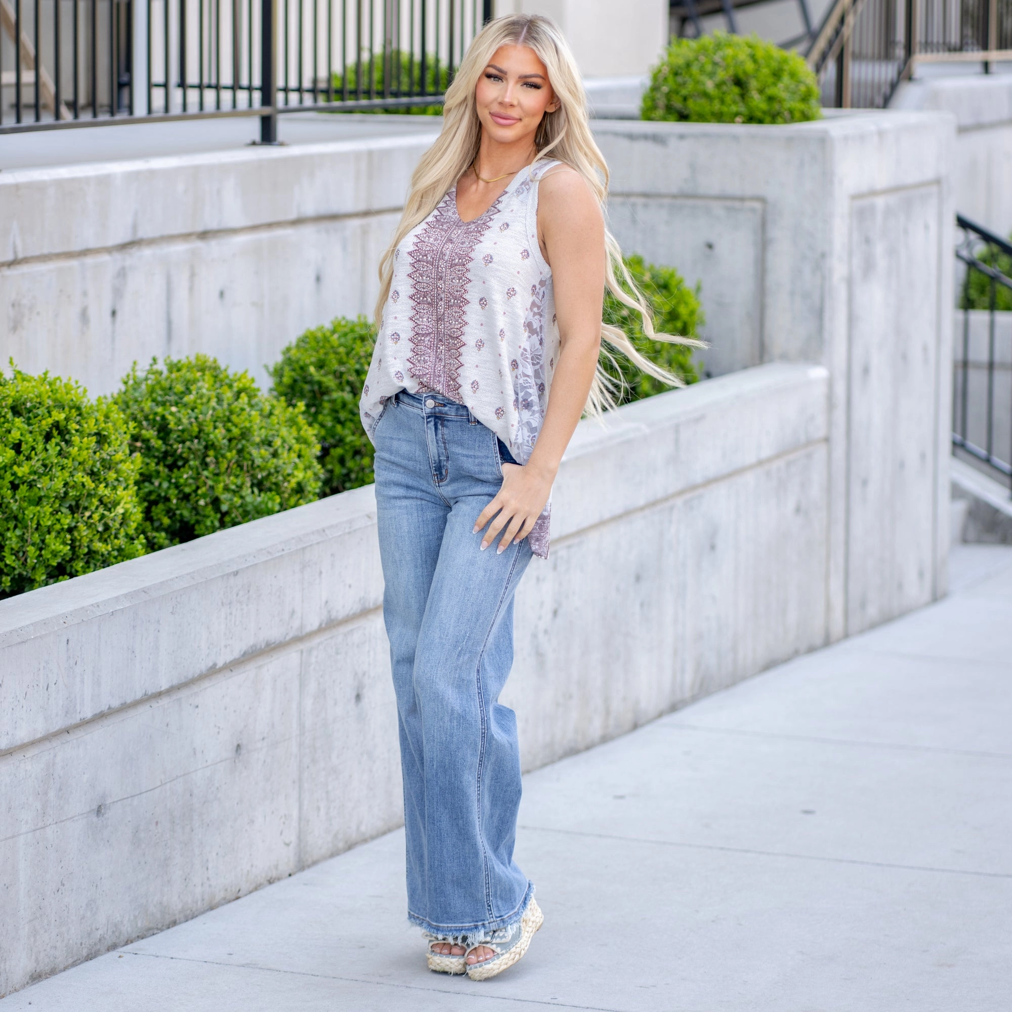 Dance With Me High Rise Retro Wide Leg Regular & Plus Sizes Travel Outfit Professional Wear Traveler Gear Nature Lover Night Out