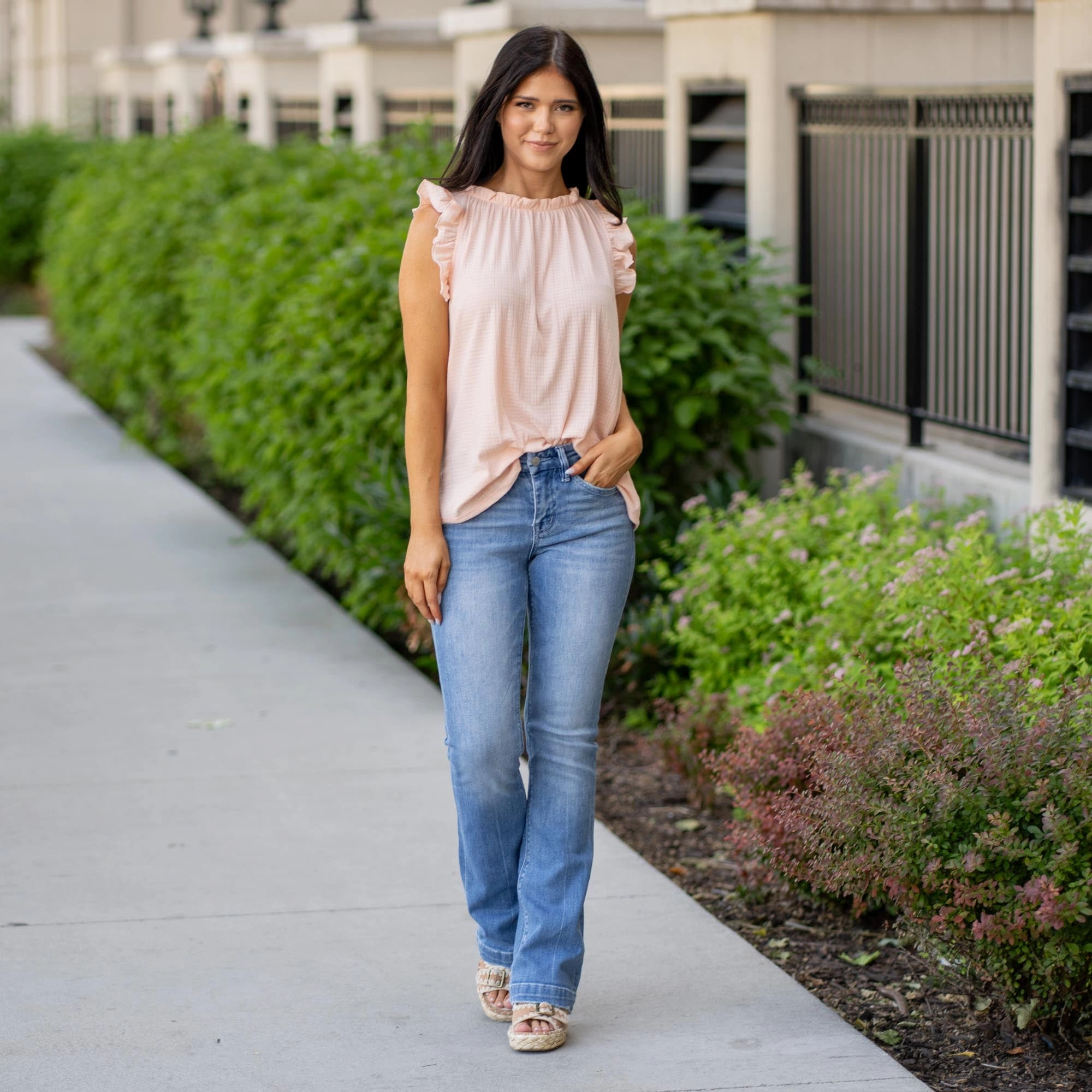 Prize Mid Rise Seamless Waistband Bootcut Jeans Soft Eco Friendly