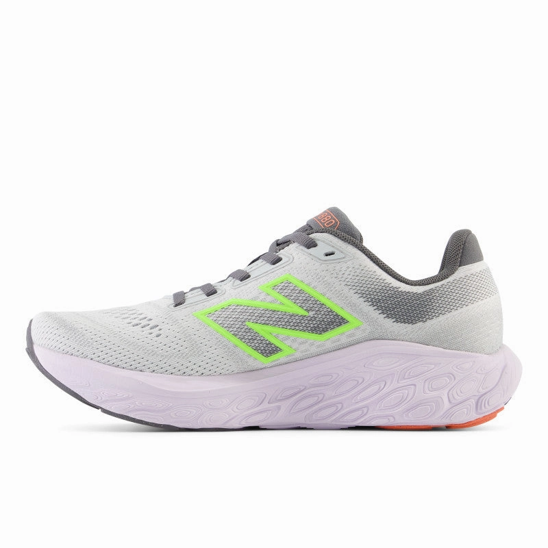 Fresh Foam X 880v14 - Grey Matter with Taro and Bleached Lime Glo - Women's Elastic Collar