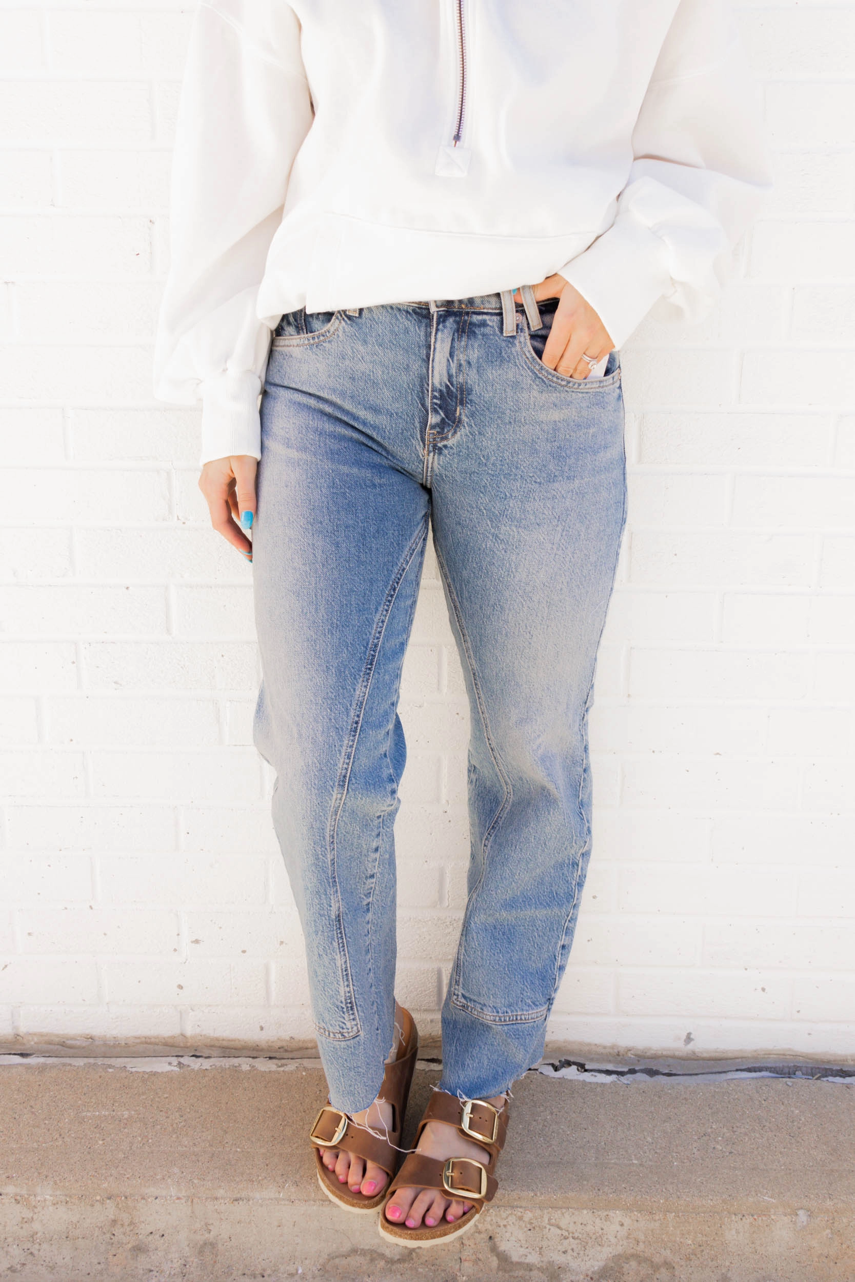 Bold Traveler Gear We The Free Risk Taker Mid Rise Straight Jeans | Mantra