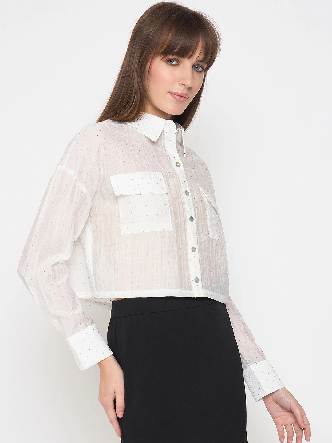 Madame D-Ring Straps Shimmer Detail White Shirt Designer Look Summer Outfit