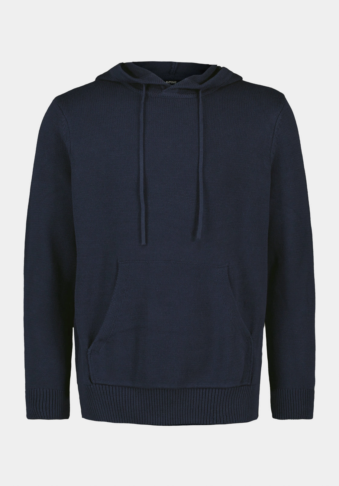 Wilbur Men's Knit Hoodie with Kangaroo Pocket, Whale - BM24700 Sport Performance Fit Knit texture