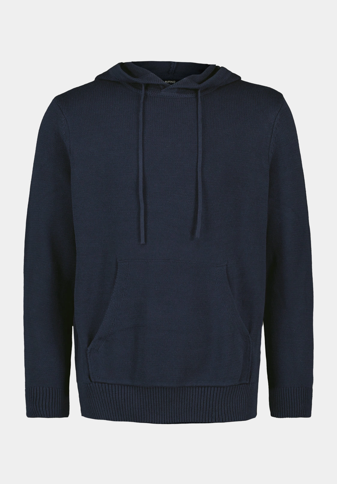 Eco Conscious Processing Comfy Vibe Wilbur Men's Knit Hoodie with Kangaroo Pocket, Whale - BM24700