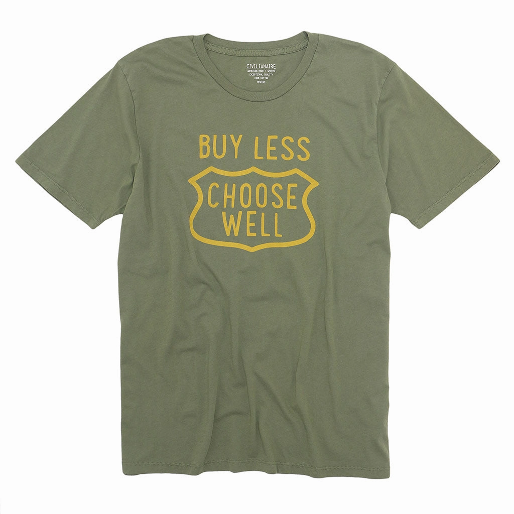 Summer Wardrobe "Buy Less, Choose Well" Tee - Burnt Olive