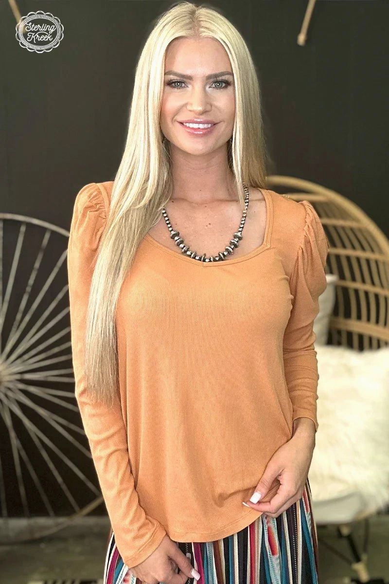 Airy Mesh Lining Something Classy Butterscotch Top