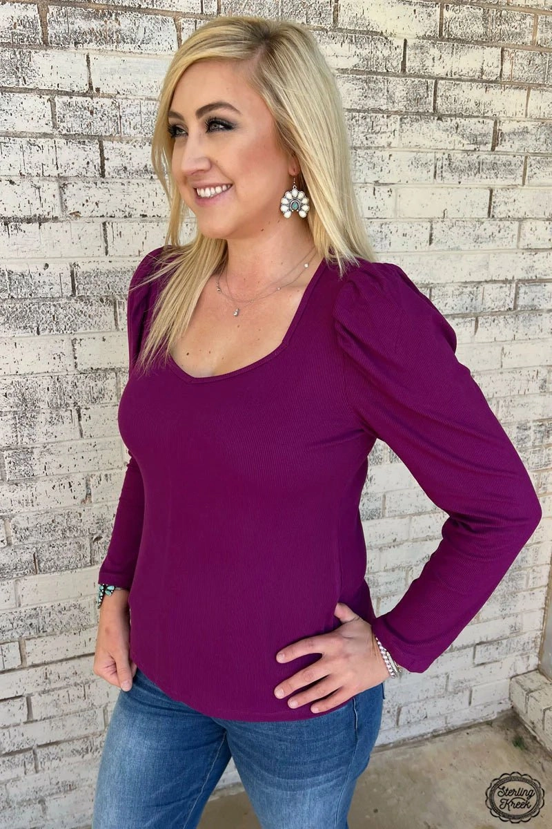 Something Classy Plum Top Minimalist Design ContrastPlacket