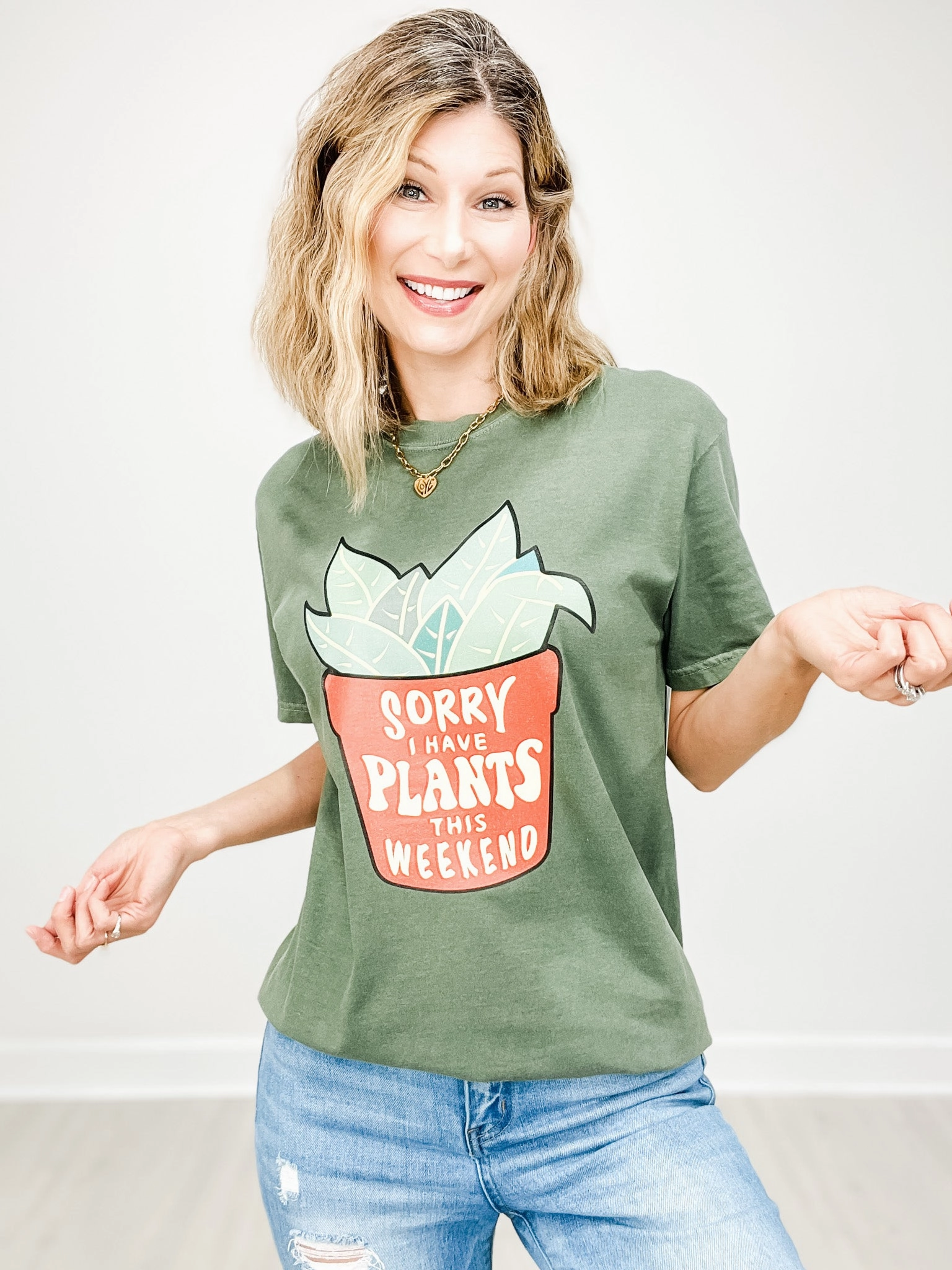 Sorry I Have Plants This Weekend Graphic Tee HighNeck