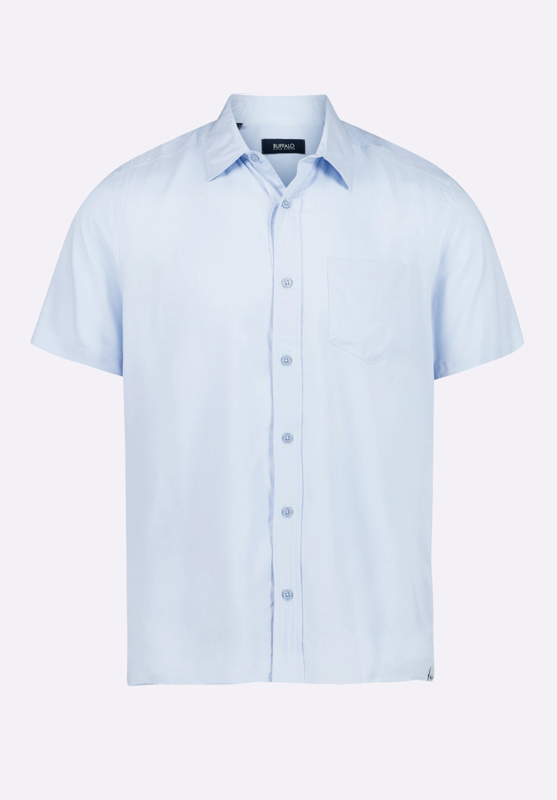 Sirilo Men's Fitted Short Sleeve Shirt, Halogen Blue - BM24594 Quality Look