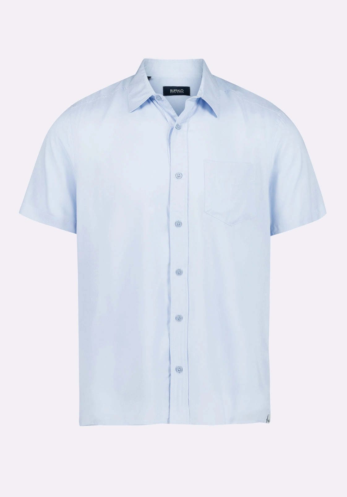 gender-neutral Sirilo Men's Fitted Short Sleeve Shirt, Halogen Blue - BM24594