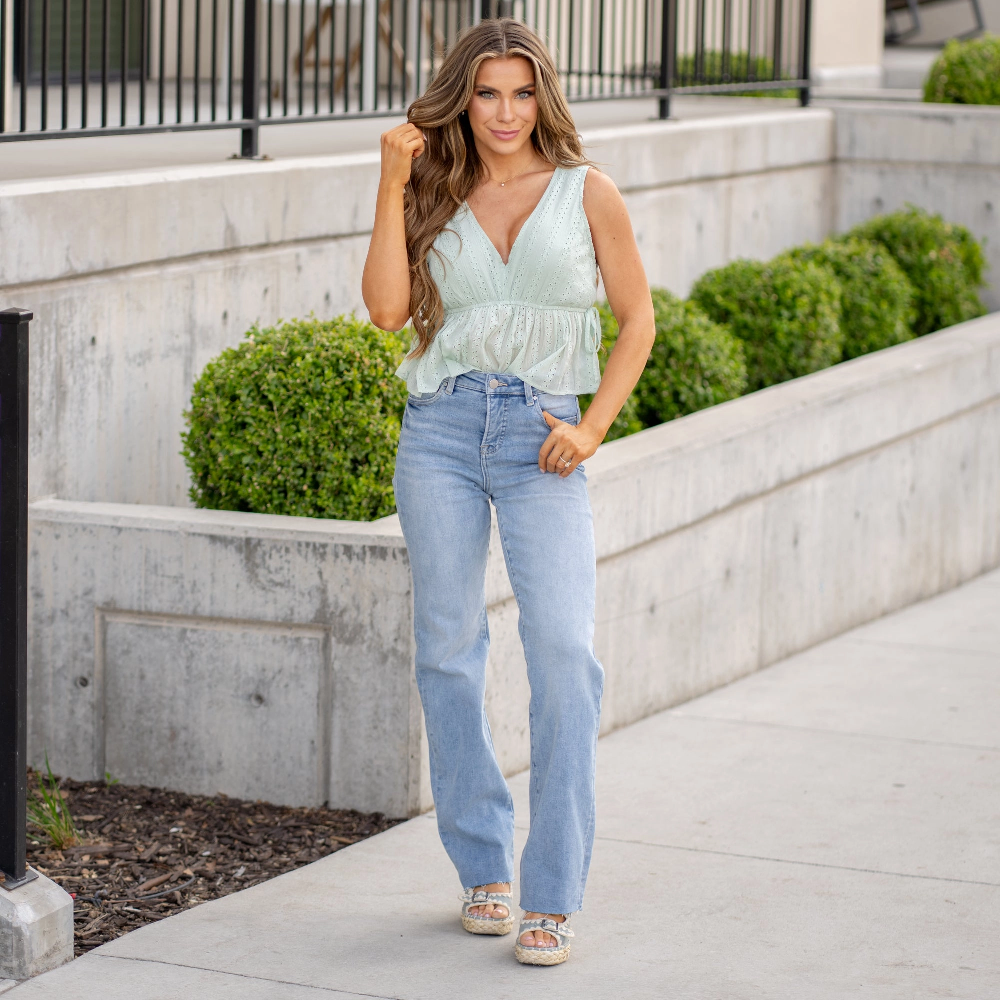 Year Rounder Spring Breeze Tummy Control Top High Rise Straight Leg