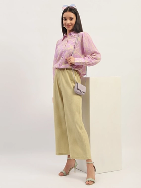TailoredSilhouette Madame Waist Belted Tapered Fit Dusty Green Trousers