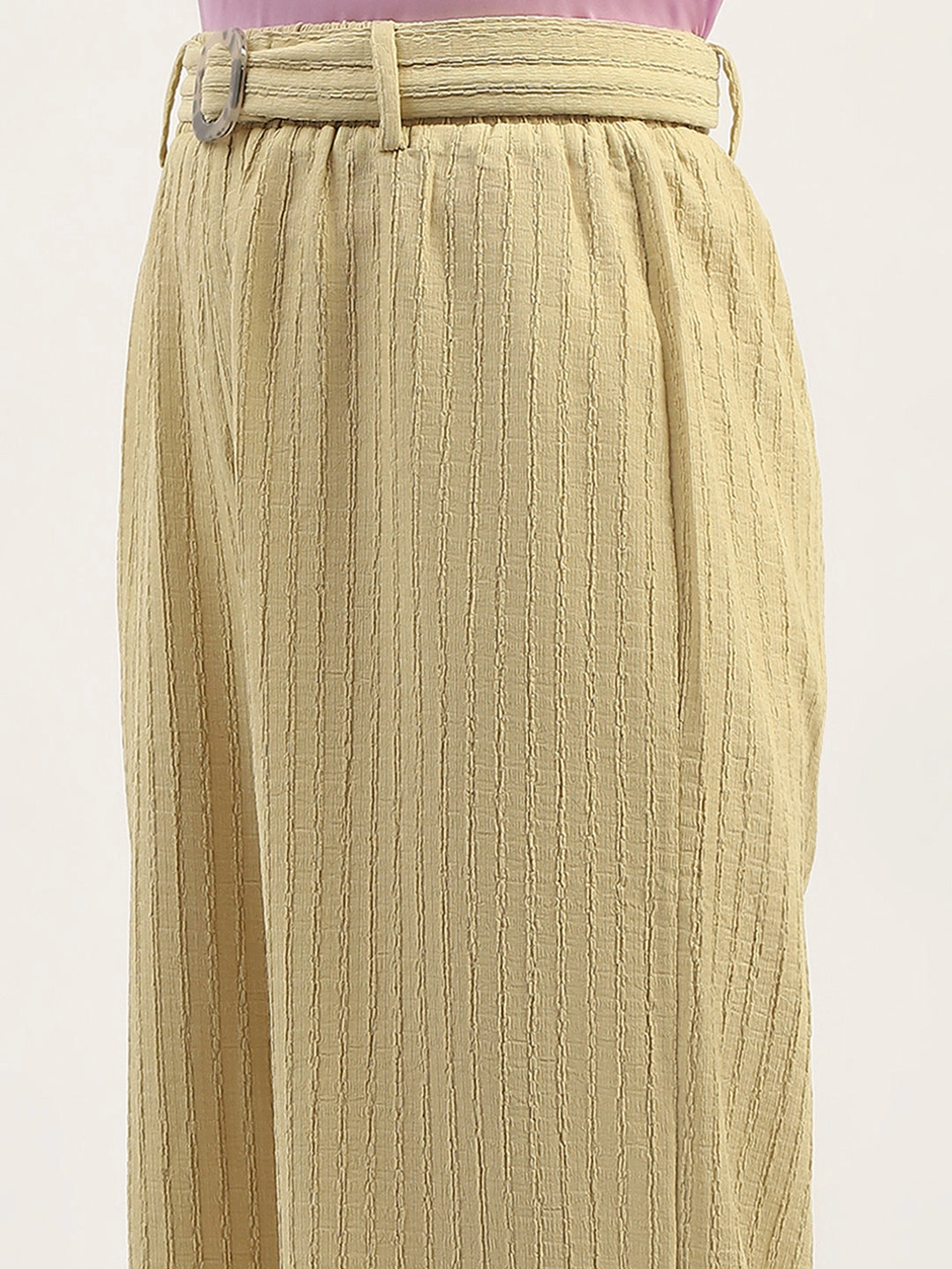 SlimFit Modern Cut Madame Waist Belted Tapered Fit Dusty Green Trousers